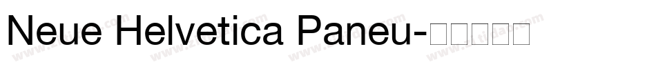 Neue Helvetica Paneu字体转换